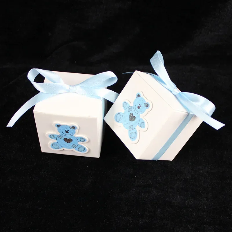 Cheriswelry Quadratische Geschenkboxen – 10 Stück Mit Band, Weiß, 12x12x9 Cm
