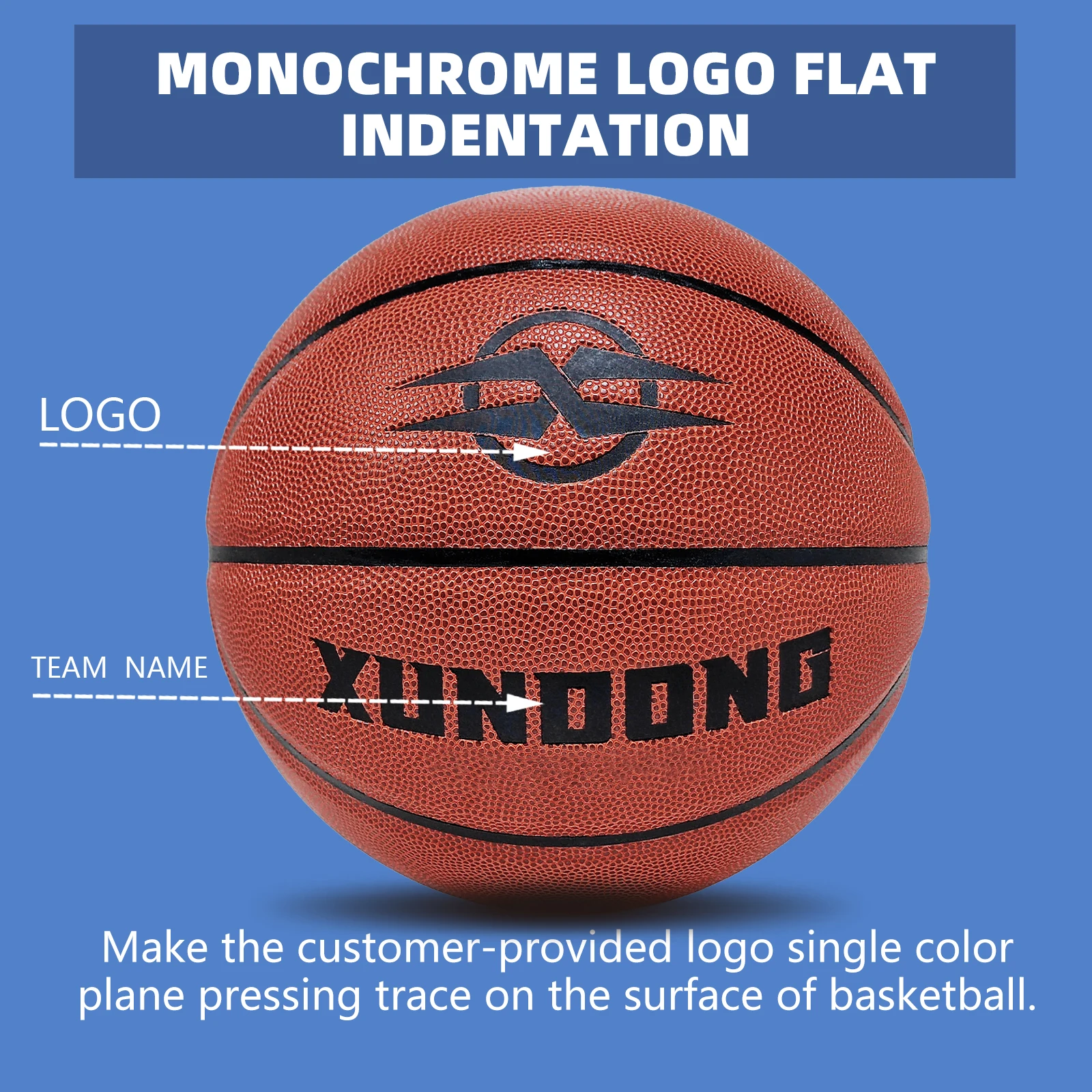 Custom Standard Leather Basketball Professionally Customized Various Logos Pictures And Colors For Men And Teams For basketball balls
