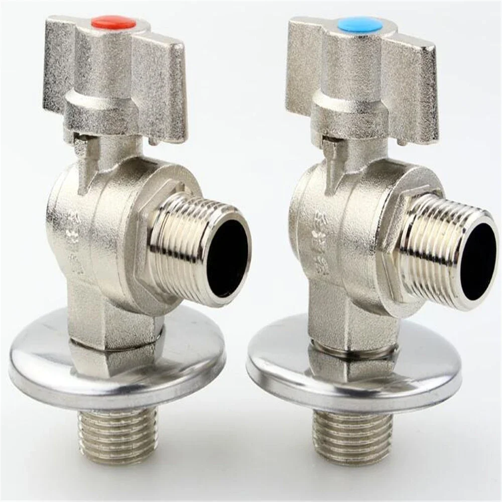 All Copper Large Flow Ball Valve 15mm Full Diameter Right Angle Ball Core Triangle Valve Water Heater Special Switch