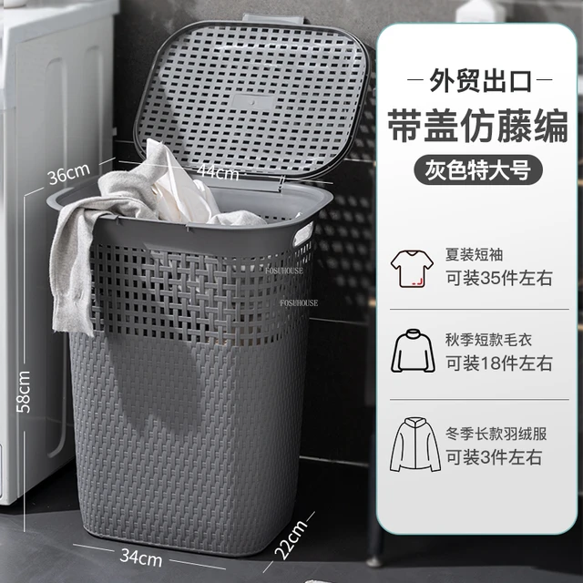 Japanese Plastic Large Laundry Baskets Household Creative Dirty Clothes  Basket With Wheels Bathroom Storage Basket With Handles - Laundry Baskets -  AliExpress