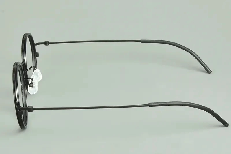 Reines Titan Runde Brille Rahmen Männer Frauen Schraubenlose Ultraleichte Brillen Brillen Brillen Gummi Ring Gafas – Detail 10
