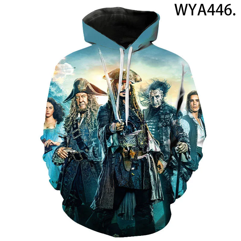 

Disney Movie Men Women Children Fashion Hoodies Pirates 3D Printed Sweatshirts Pullover Boy Girl Kids Streetwear Casual Coat
