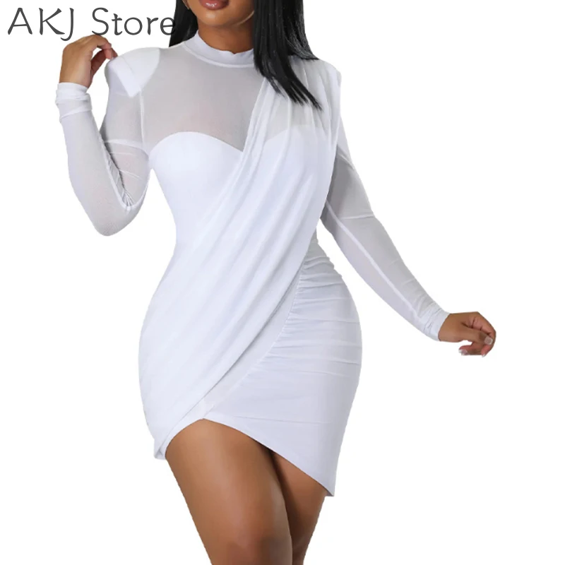 

Женское сексуальное Сетчатое прозрачное Клубное вечернее платье Vestidos