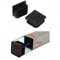 Hot 10Pcs Plastic Furniture Leg Black Blanking End Caps Furniture Feet Wear-resistant Chair Leg Caps Floor Protection Anti-slip 4
