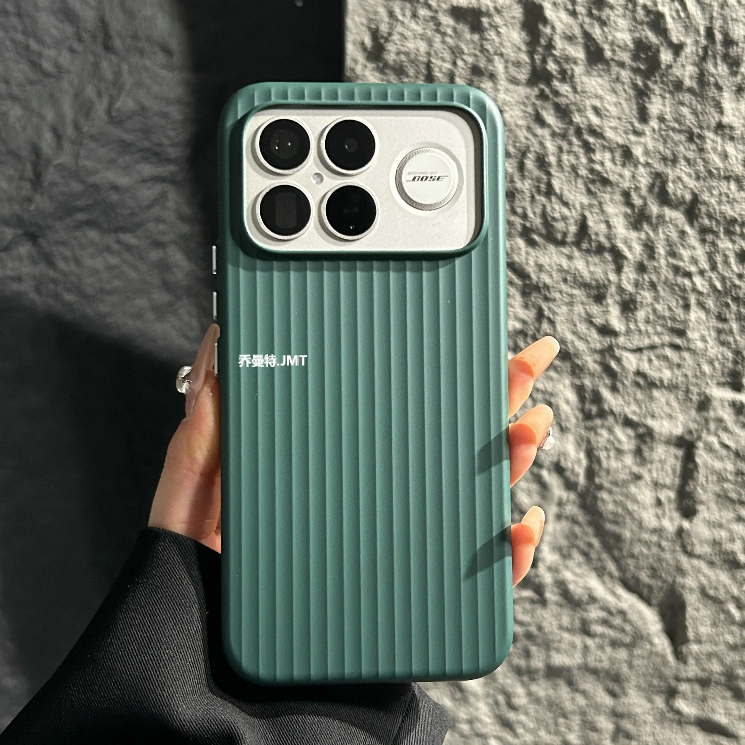 Luxury Matte Metal Button Shockproof Hard Back Cover Case