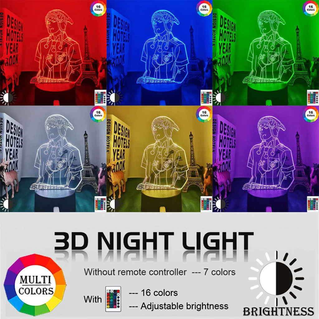 Acrylic 3d Lamp Anime DRAMAtical Murder for Bedroom Decor Night Light Kids Birthday Gift Room Led Light Manga DRAMAtical Murder wall night light