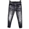Chareiharper 930  New Tatty Paint Splash men's slim Fit Stick Fabric Stretch jeans Blue Leggings 2