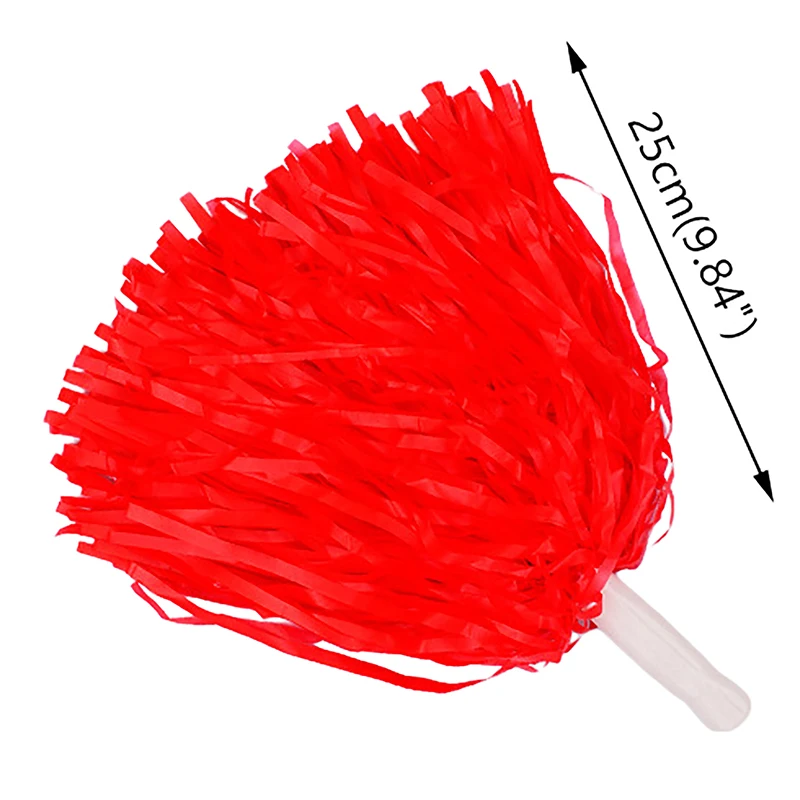 Cheerleading Flower Ball With Handle Dance Sports Match Wrist Corsage Vocal Concert Decor Cheer Squad Multicolor Pompom 1pcs