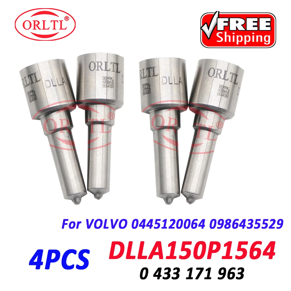 

ORLTL 4 шт. DLLA150P1564 дизельный топливный инжектор 0445120064 сопло 0433171963 для VOLVO 0 445 120 064 0986435529 4902255 4902825