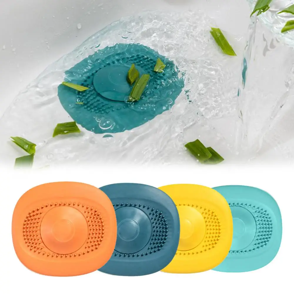 

Sink Filter Shower Filter Drain Cover Press Type Floor Drain Deodorant Cover Wash Sink Filter Hair Plug Bathroom Accessories