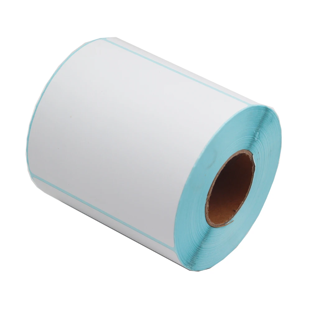 Wide Thermal Label Paper Roll - White Self-Adhesive Stickers