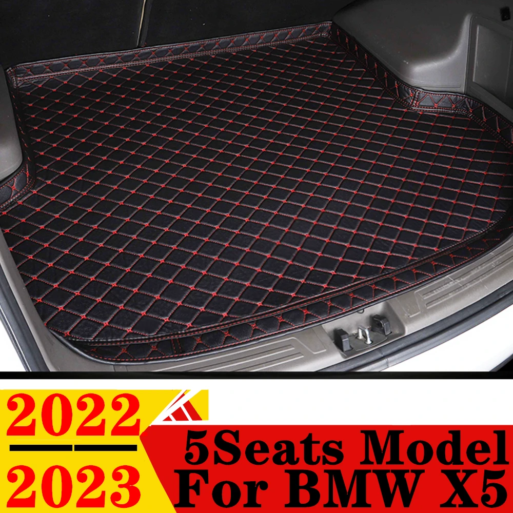 

Высококачественный коврик для багажника автомобиля для BMW X5 5 мест 2023 2022 XPE, кожаный задний багажник, коврик для багажа, задний коврик для груза, ковер, защитный чехол