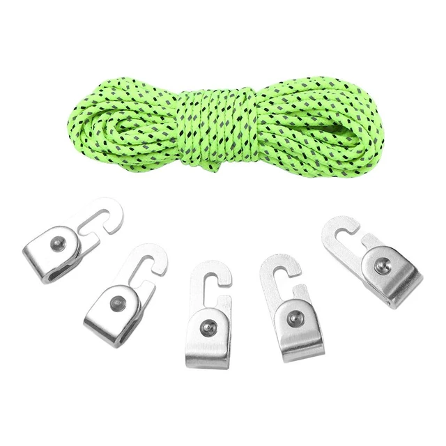 Secure Hook Knot Easy With 5M Rope No Knot Hook Automatic Lock Hook Camping  Tent Hook Self-Locking Hooks Tighten Rope Kit - AliExpress