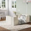 Toddler Bed, Toddler Floor Bed Frame with Guard Rails, Kids Bed for Ages 2-6 Years, Small Bed for Kids Girls and Boys 1
