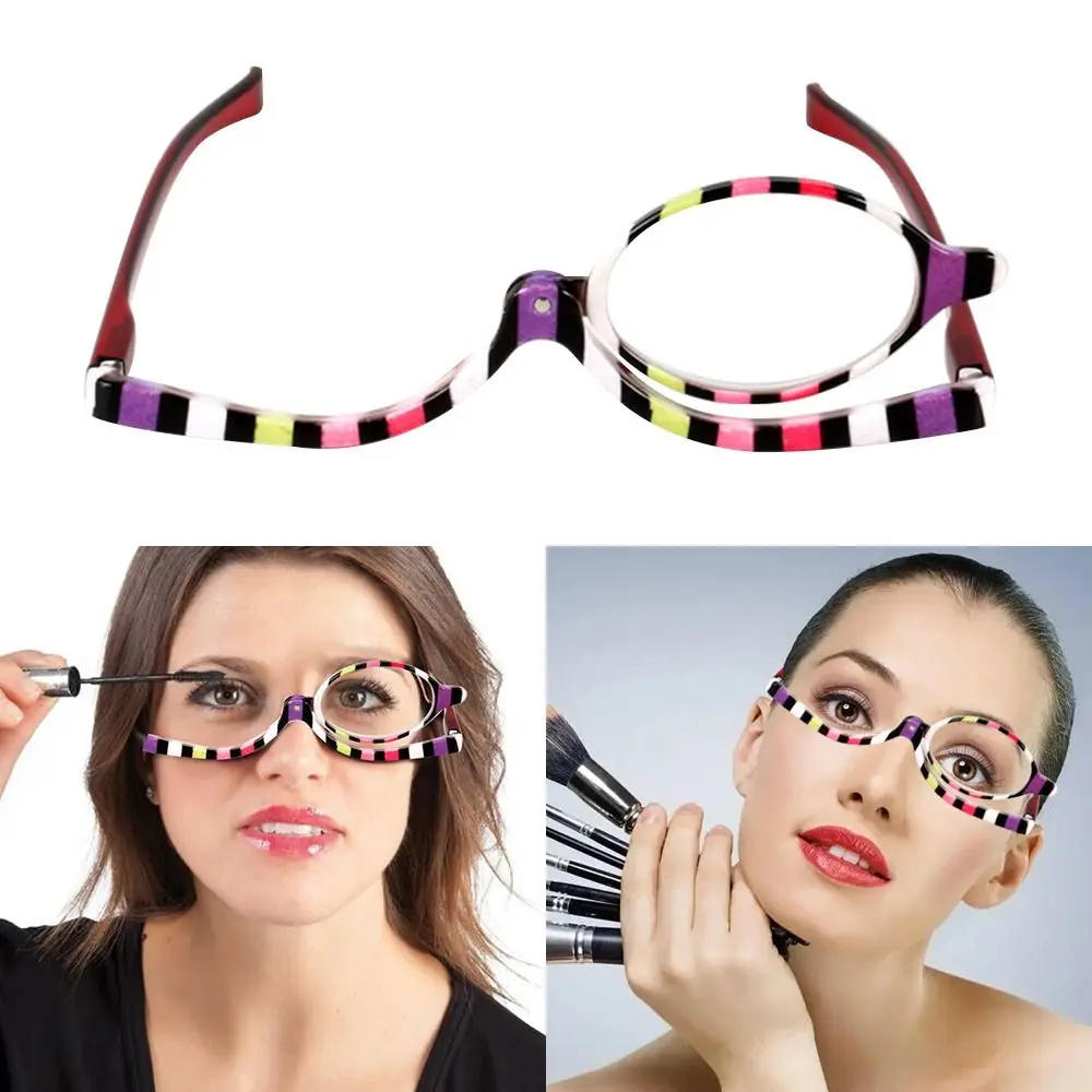 

Folding Vision Care +1.50~+4.0 Diopter Rotating Makeup Reading Glasses Cosmetic Glasses Folding Eyeglasses Magnifying Glasses
