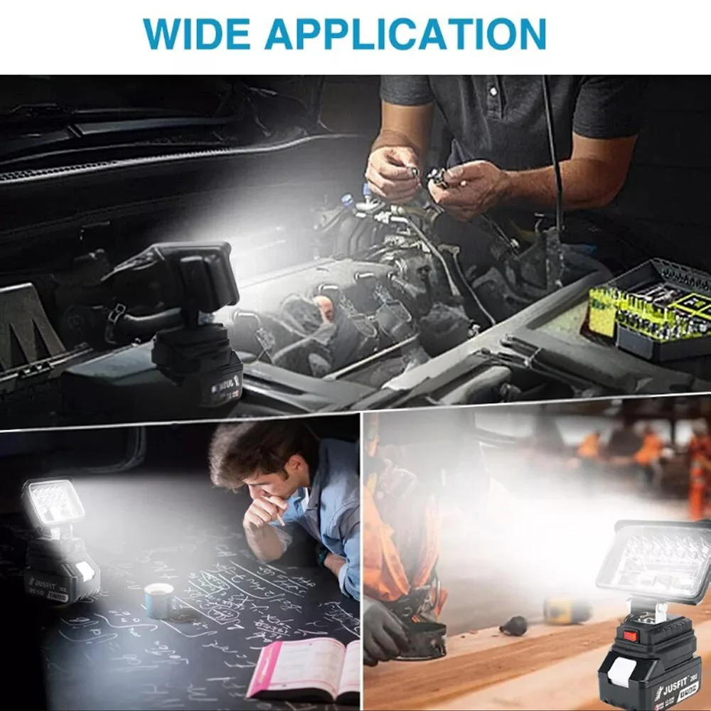 LED Work Light Flashlight Electric Torch Spotlight for Makita 18V Li-ion Battery - 4