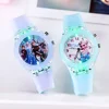 Disney Frozen Princess Pattern Kids Watches LED Flash Children Watch Toys Fashion Quartz Wristwatch Christmas Gifts for Kids 2