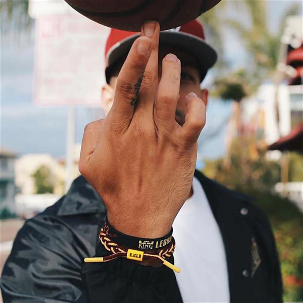 Basketball Braided Rope Bracelet Player Number Adjustable Sports Wristband Woven Bangles Accessories