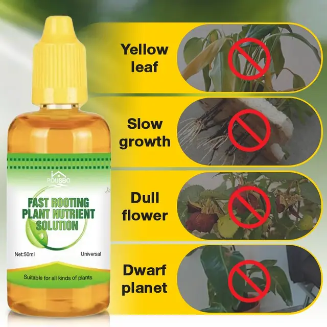 Gyors Gyökérzetű Tápanyagoldat Növényi Növekedés Fokozó Műtrágya Kerti Hidroponikus Cserepes Virág Bonsai Növekedéshez - Image 3