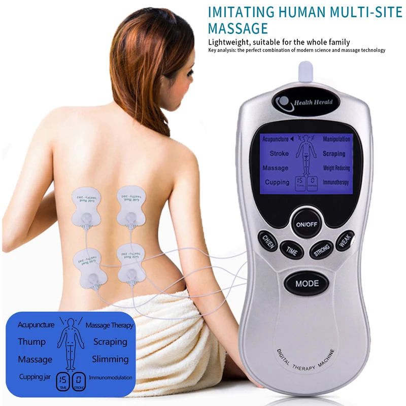 Electric Body Hand Ppulse Massage Glove Massager Tens Acupuncture Therapy Massageador Electronic Massager Fiber Electrode Gloves