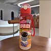 23.67oz Let's Go Space Astronaut Sports Water Bottle with Straw, Leakproof & Portable, BPA-Free PC,  High Temperature Resistant 4