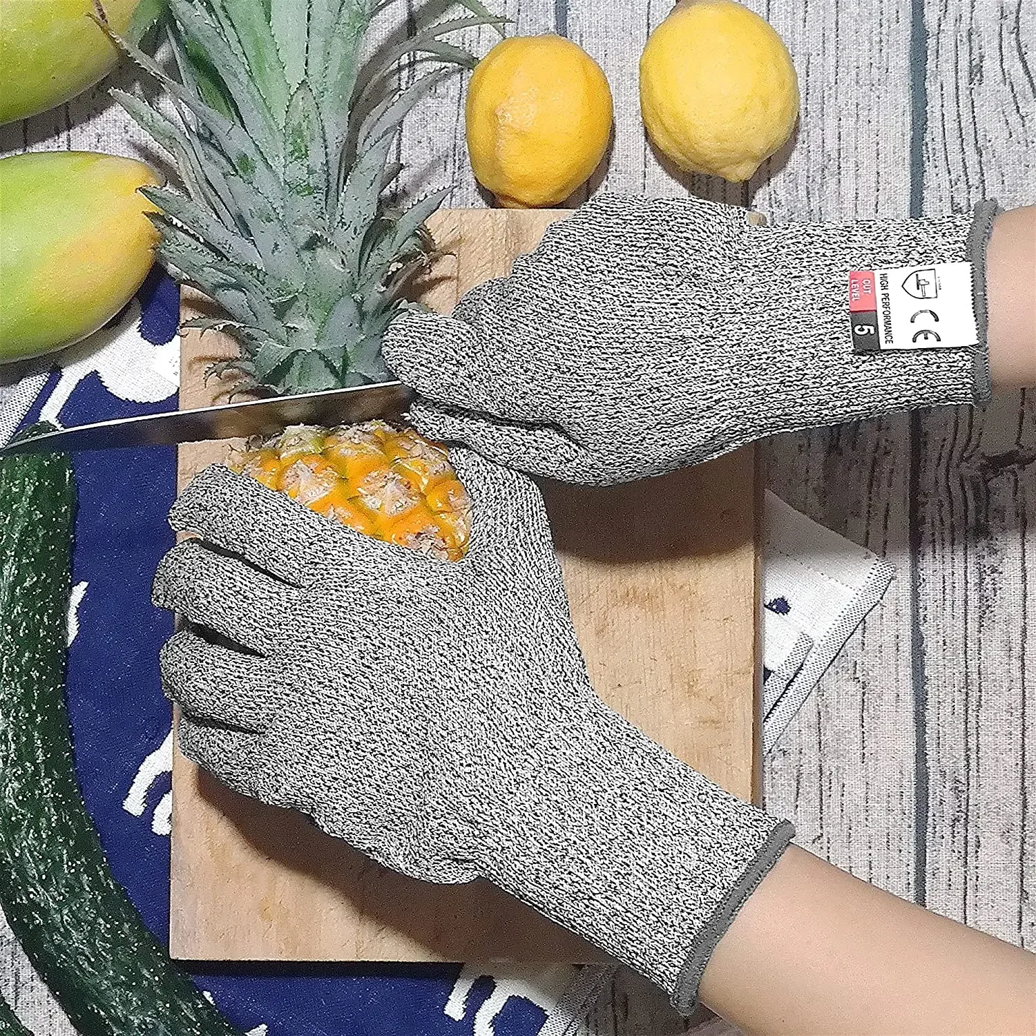 Cut Resistant Gloves, 4 Pairs Of Food Grade Cut Resistant Gloves, Cutting Glo - View #11