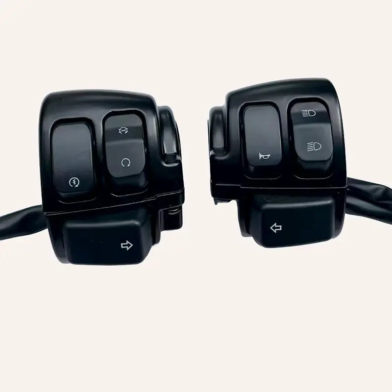 Motorcycle Black 1" Handlebar Turn Signal Control Switch For Harley XL883 96-13 Sportster Dyna V-ROD Softail