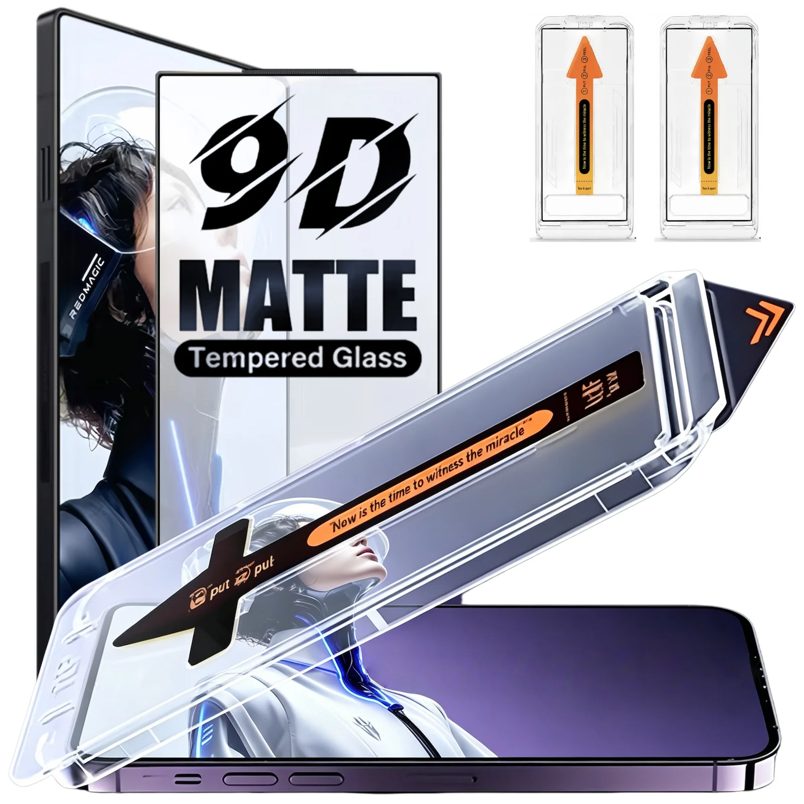Dual Pack Ultrasonic Frosted Matte Tempered Glass Screen Protectors
