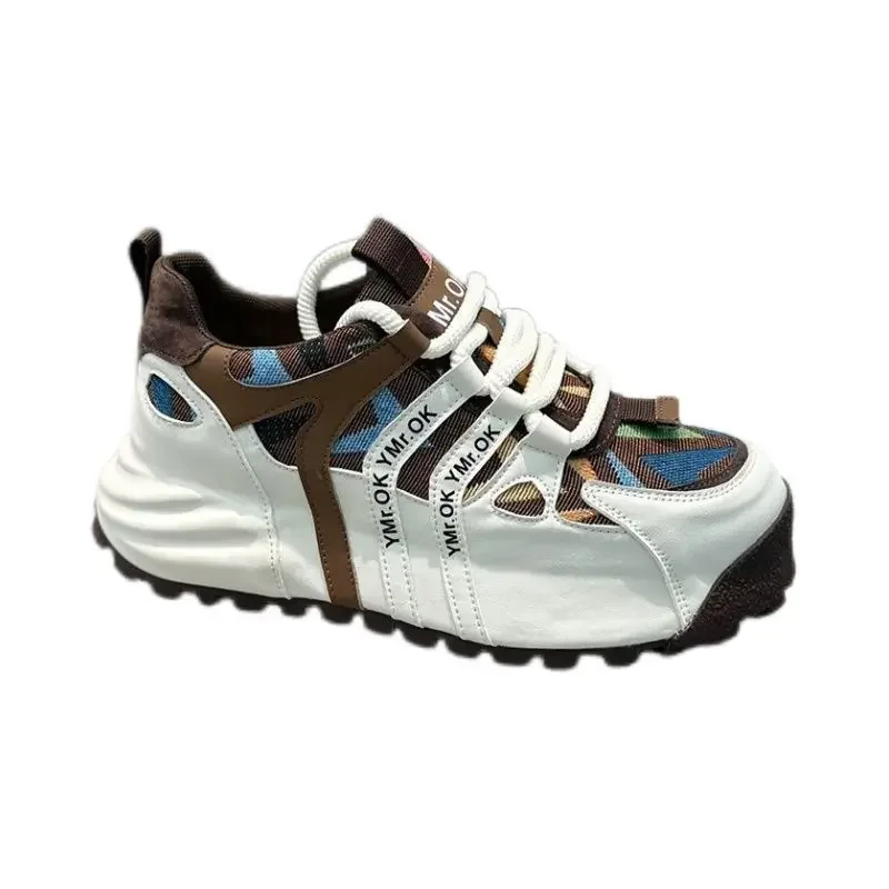 Spring Autumn New Luxury Men's Sneakers Tall Thick Bottom Youth Casual Shoes Comfortable Durable Breathable Running Sports Shoes 5