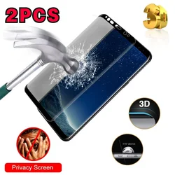 2 - Pack Full Coverage Anti - Spy Privacy Screen Protectors - Tempered Glass with Fast Shipping for 2PCS (For S8 Plus)