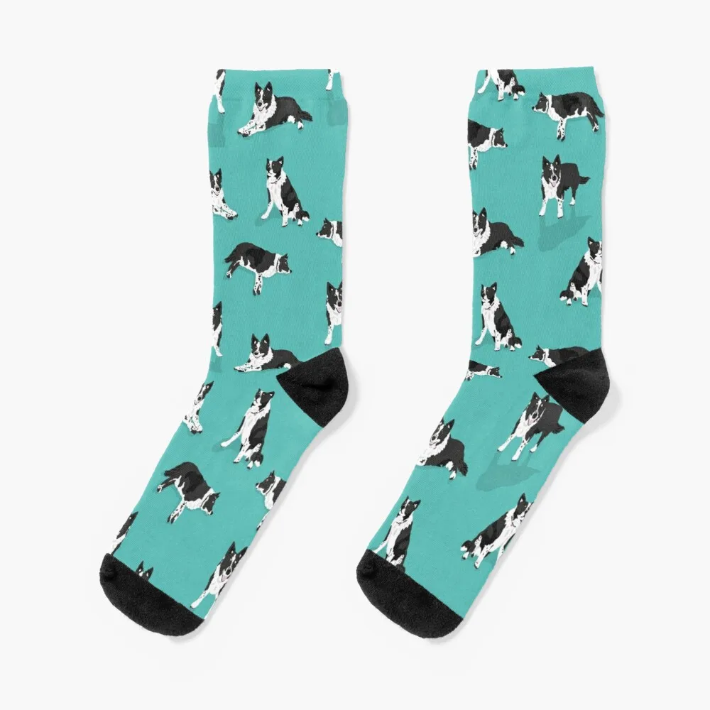 Border Collie PatternSocks Halloween Socks Basketball Socks