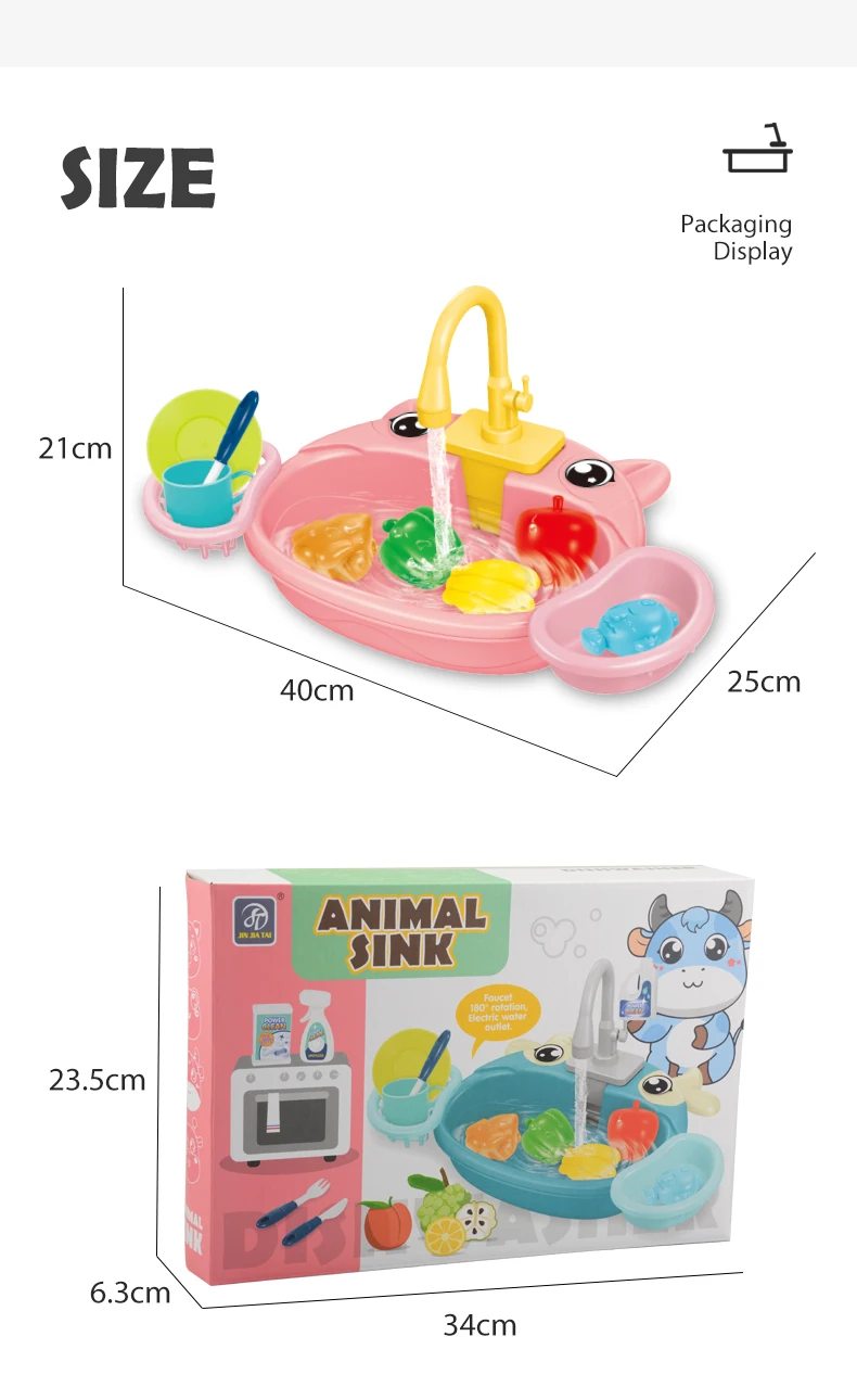 Dishwasher Kitchen Sink Toys, Toddler Kitchen Sink Toy Electric Playing Automatic Water Cycle System Toy Gifts for Kids 