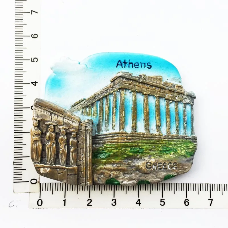 Greek Culture Travel Souvenirs: Decorative Fridge Magnets for Home and Photo Wall Art