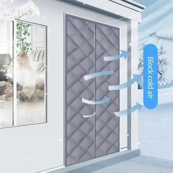 Magnetic Thermal Insulated Door Curtain Windproof Door Curtain Thickened Magnetic Coldproof Door Screen Auto Closing Door Screen