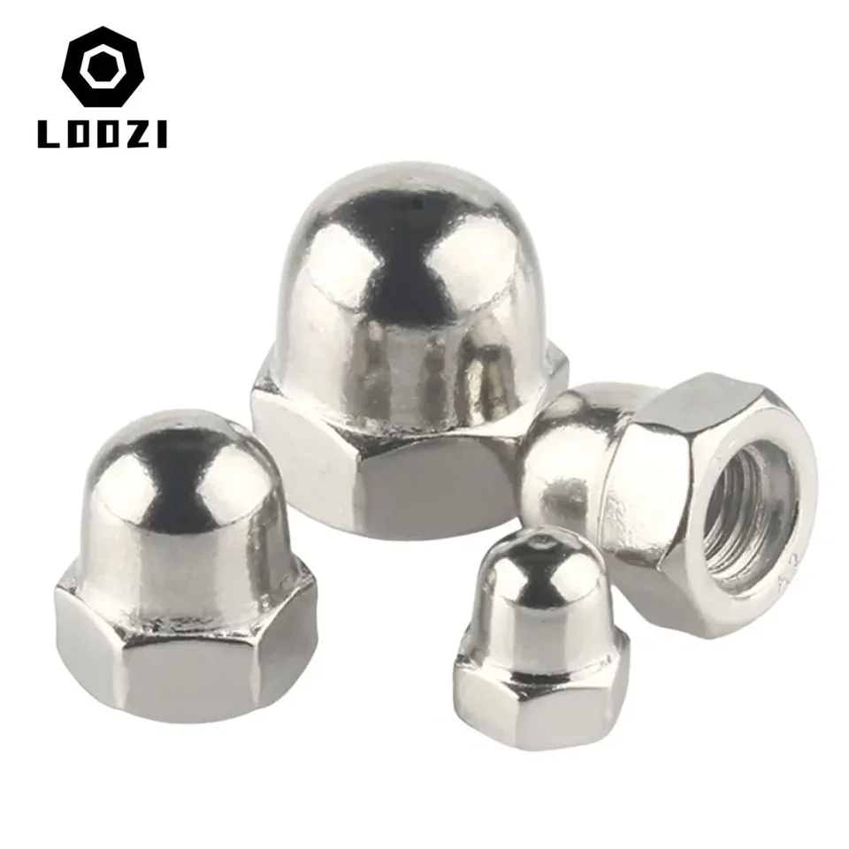 Dadi Esagonali 10 Dadi Tappo A Ghianda 3/8-16 UNC, In Acciaio Inox, Testa Esagonale Per Sicurezza E Finitura - Nuovi Dadi Tappo Sicurezza - Foto 5