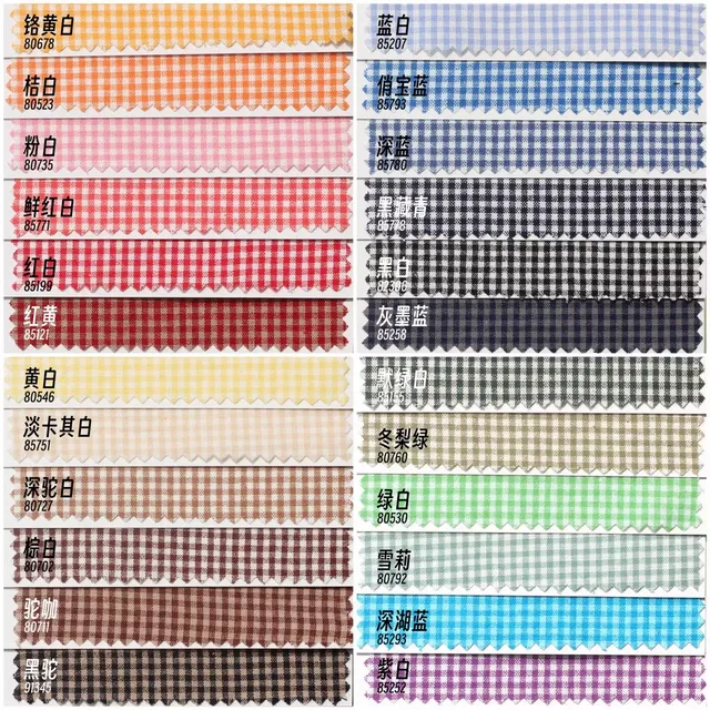 145x50cm personnalisé 2mm coton petit tissu à carreaux teint en fil Chaoyangge poupée vêtements à la main tissu bricolage tissu 2