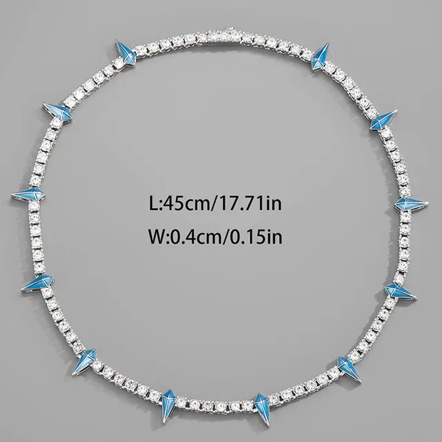 男性と女性のためのテニスチェーン,カラフルなネックレス,ヒップ