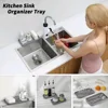 Flexible Silicone Drain Tray Kitchen Sink Organizer Specifications Flexible Part Name Note Package Content Features Silicone 4