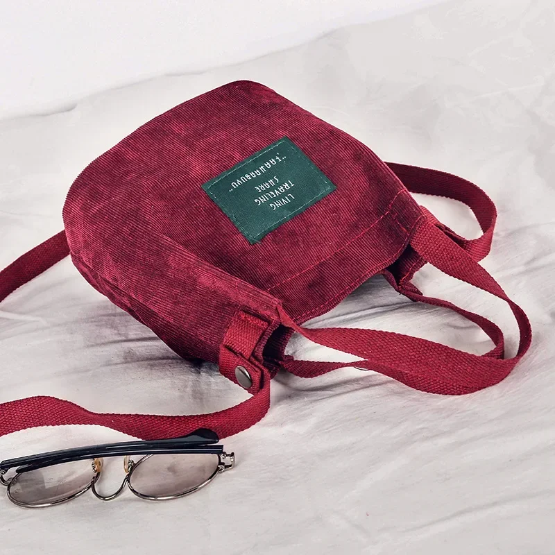 Fashion Mini Canvas Handbags Casual and Artistic Women's Shoulder Bag Simple Solid Color Buckle Handbag Small Bucket Cloth Bag canvas bag,women handbags