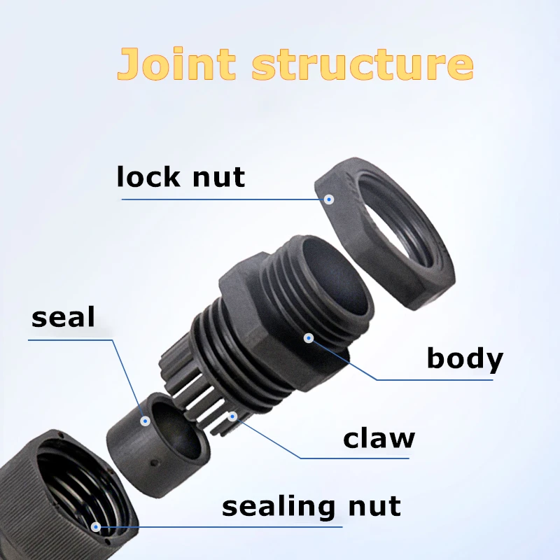 Anti Bending Cable Gland Thread Wire Lock Metal Cable Grips Passes Electric Cables Press Passes Rubber Cables 1 Via M63 Wires
