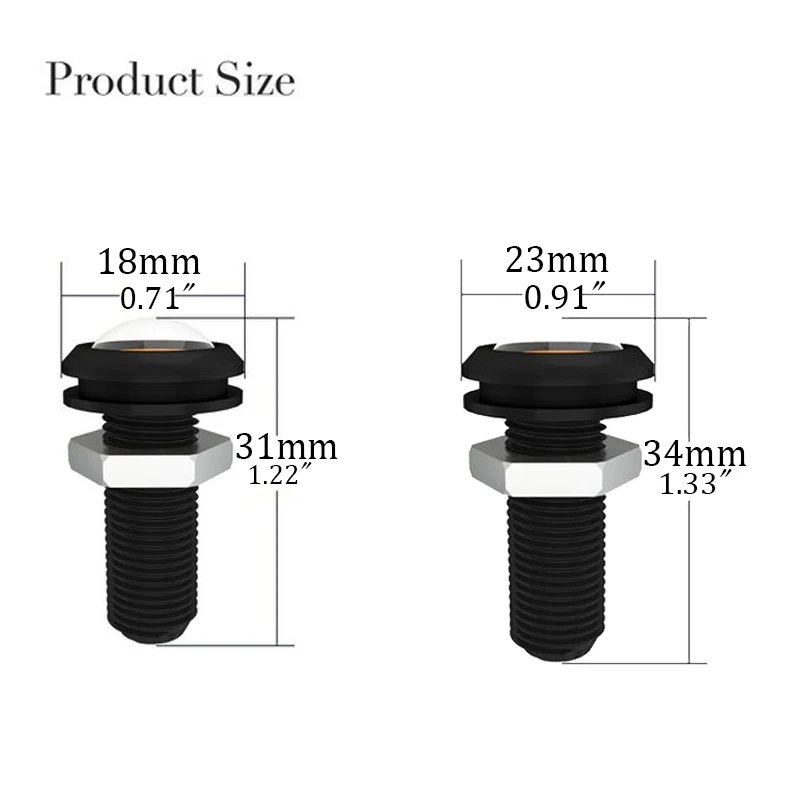 2PCS 18/23mm Car Eagle Eye DRL Led Daytime Running Auto Lights LED 12V Brake Backup Reversing Parking Signal Automobiles Lamps