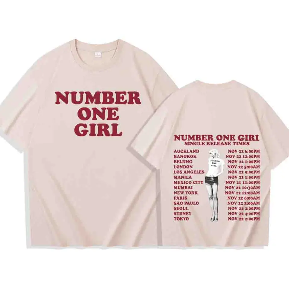 ROSE NUMBER ONE GIRL Tシャツ　ホワイト ROSÉ - NUMBER ONE GIRL T-Shirt (White) [rosie APT Official