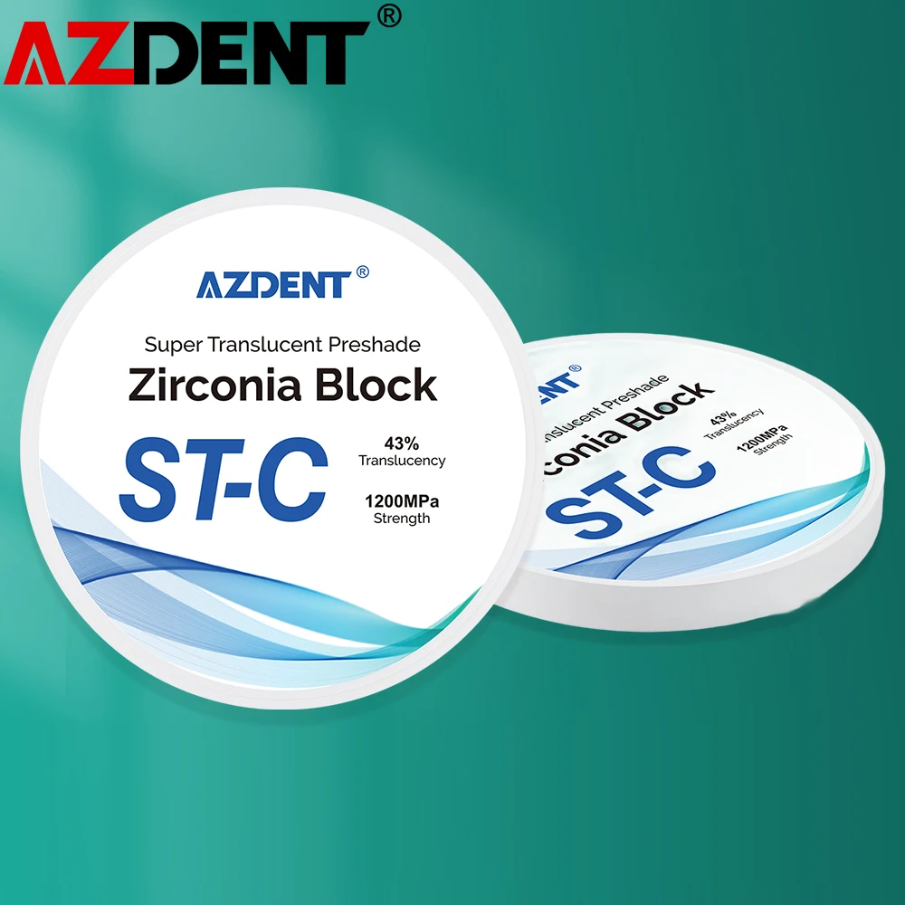 

Предпочтительный предпочитаемый циркониевый блок AZDENT Dental ST-C, суперпрозрачный предпочитаемый Стандартный цветной стоматологический инструмент