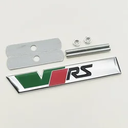 Premium 3D Metal RS Logo Car Emblem & Badge - Style36 (Grill Chrome)