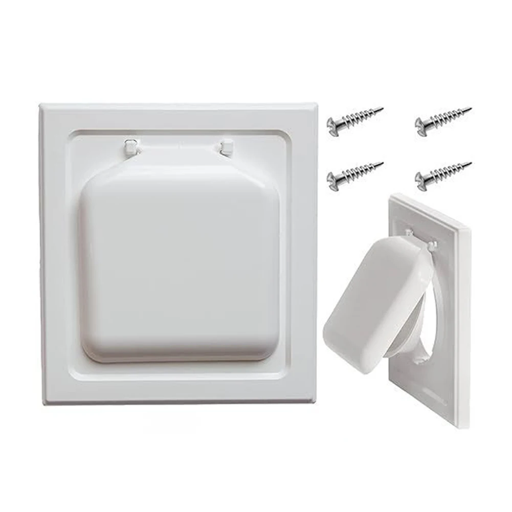 Dual Door Dryer Vent Cover with Screws House Vent Covers Exterior Easy Installation Dryer Vent Duct Cover Safe for Dryer