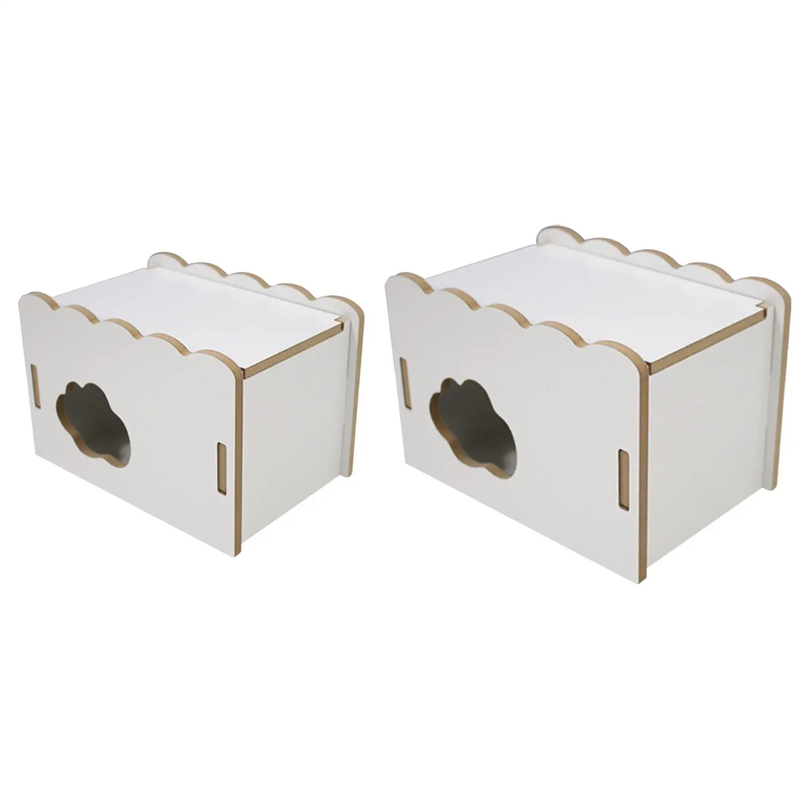 Hamster Hideout Wooden House Multipurpose Activity Center Decorative Small Animals Sleeping Hut Habitat Decor Cage Toy for Rat