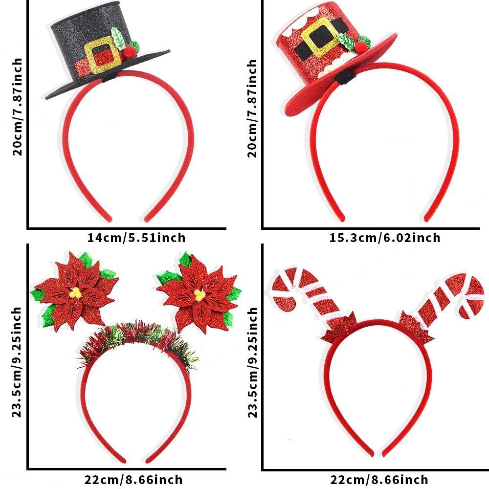 Christmas Headband, Bow Antler Headband, Christmas Tree Snowman Headdress, Decorations, Children'S Party Supplies