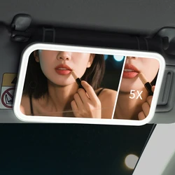 Illuminated Vanity Makeup Mirror with Touch - Controlled Dimmable LED and 5X Magnification (WHITE)