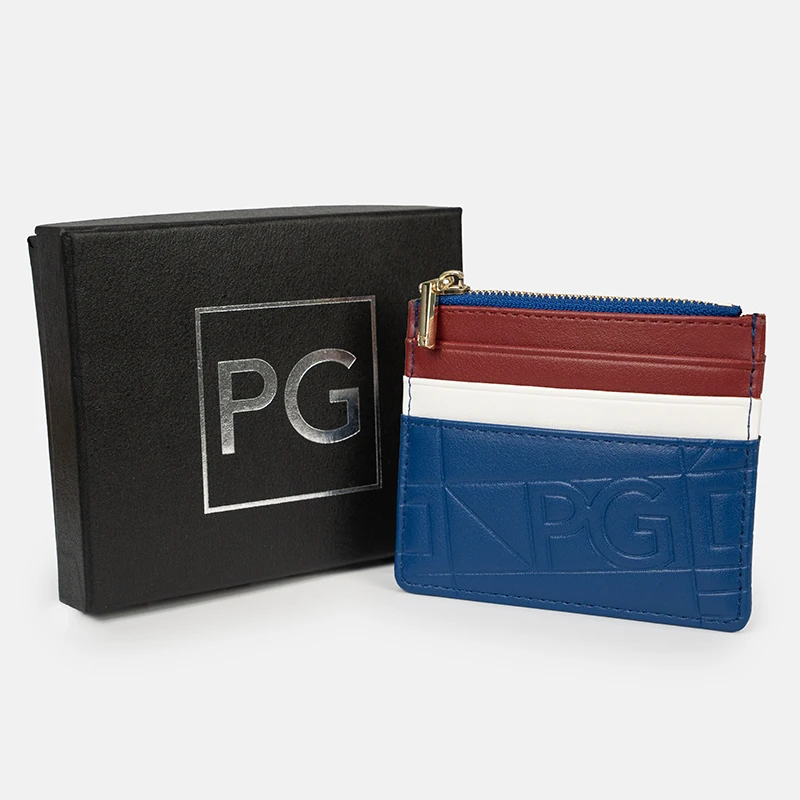 PG 여성용 지갑 초박형 디자인 대비 색상 스플라이싱 디자인 대용량 카드 슬롯 다중 카드 슬롯 제로 지갑