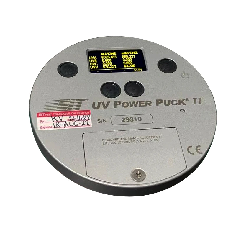 EIT-UV Power Puck II 자외선 조사 측정기, UV 측정기 4 UV 밴드 측정 강도 에너지 테스터